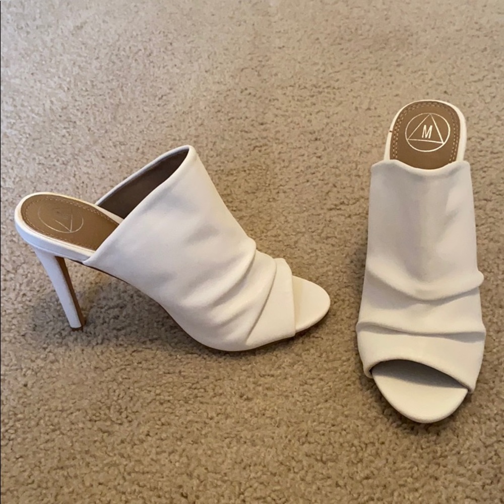 Misguided all white heels NWOT